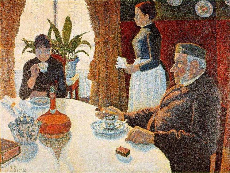 Paul Signac Breakfast, oil painting image